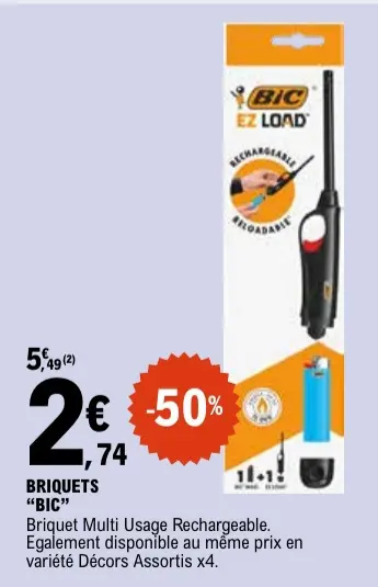 Offre: Briquet Multi Usage Rechargeable