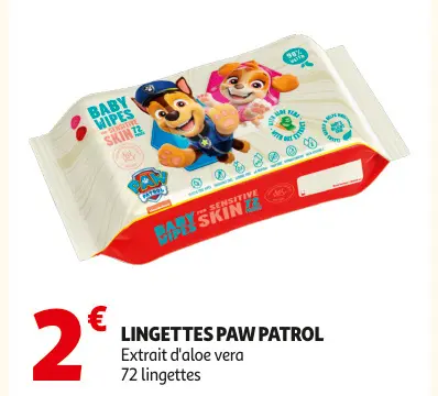Promotie: Lingettes PAW PATROL