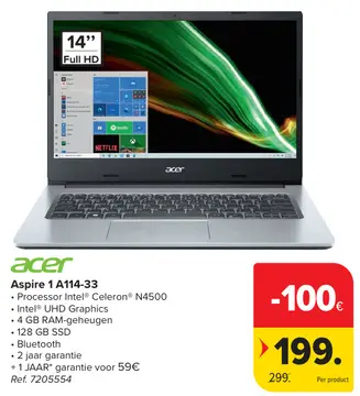 Aanbieding: Aspire 1 A114-33