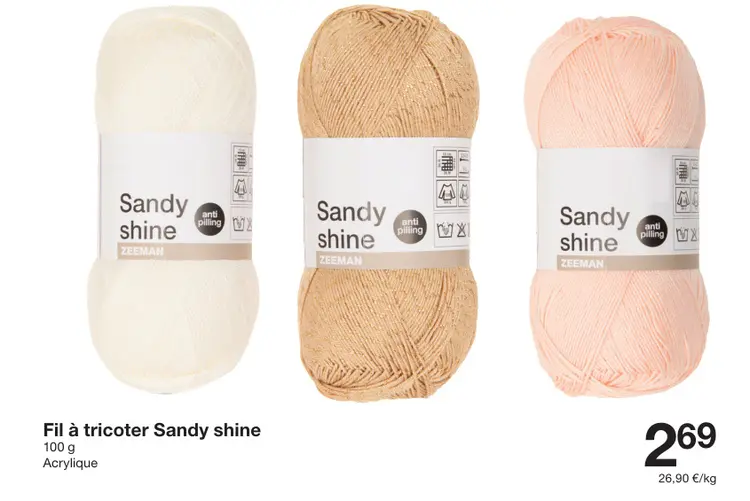 Offre: Fil à tricoter Sandy shine