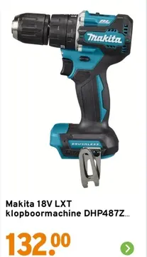 Aanbieding: Makita 18V LXT klopboormachine DHP487Z