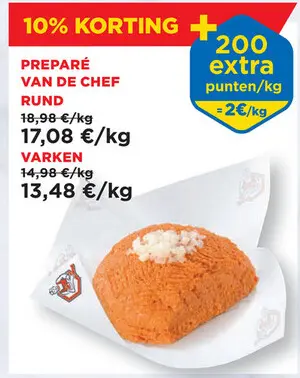 Aanbieding: Preparé van de chef