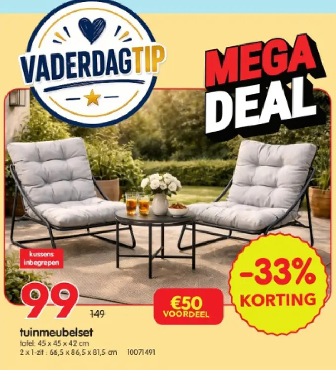 Promotie: tuinmeubelset