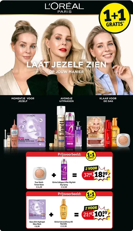 Aanbieding: L'Oréal Paris 1+1 GRATIS