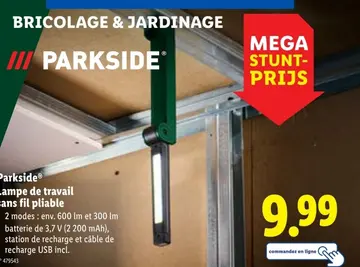 Offre: Lampe de travail sans fil pliable
