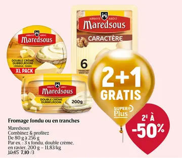 Offre: Fromage fondu ou en tranches