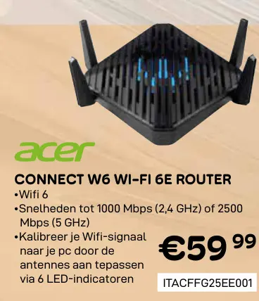Aanbieding: Connect w6 wi-fi 6e router