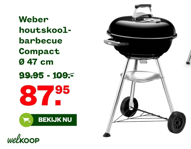 Aanbieding: Houtskoolbarbecue Compact 47 cm