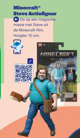 Aanbieding: Minecraft steve actiefiguur