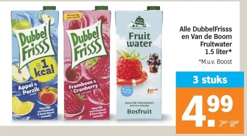 Aanbieding: DubbelFrisss en Van de Boom Fruitwater