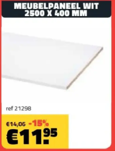 Promotie: Meubelpaneel wit