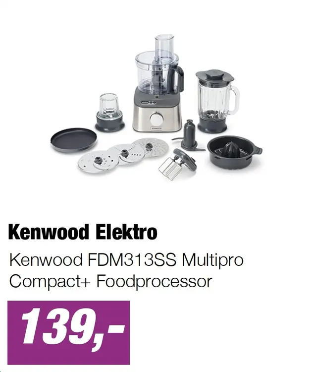Aanbieding: Kenwood FDM313SS Multipro Compact+ Foodprocessor