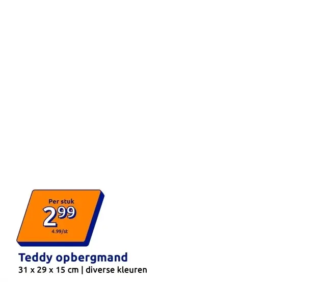 Aanbieding: Teddy opbergmand