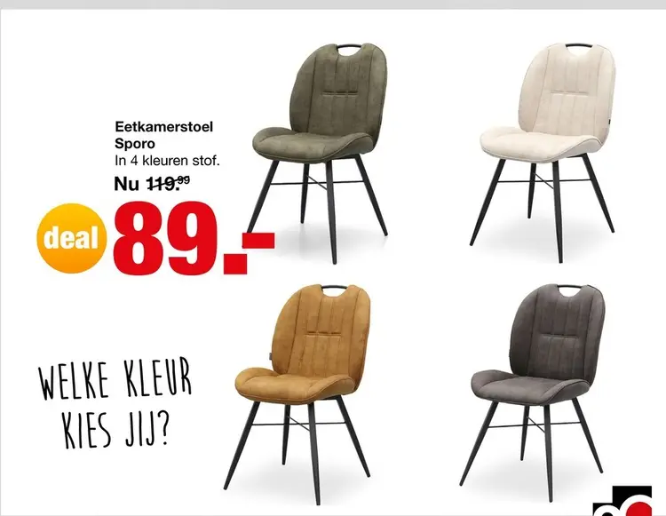 Aanbieding: Eetkamerstoel Sporo