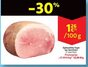 Aanbieding: Gekookte ham 'au torchon'