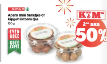 Aanbieding: Apero mini balletjes of kipgehaktballetjes