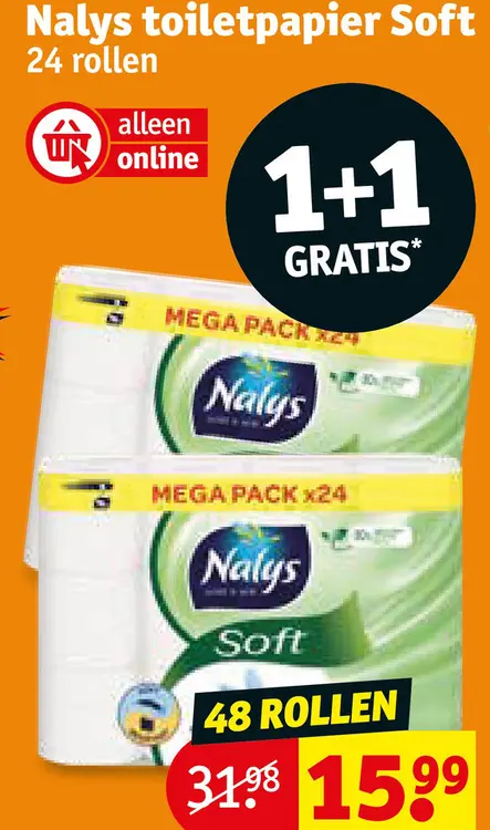 Promotie: Nalys toiletpapier Soft