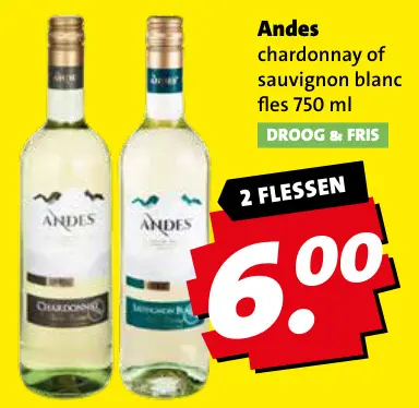 Aanbieding: chardonnay of sauvignon blanc