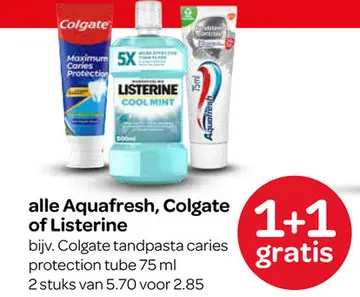 Aanbieding: Aquafresh, Colgate of Listerine