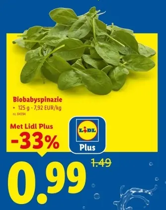 Promotie: Biobabyspinazie