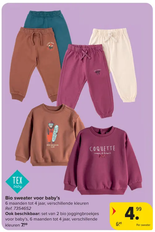 Promotie: Bio sweater voor baby's