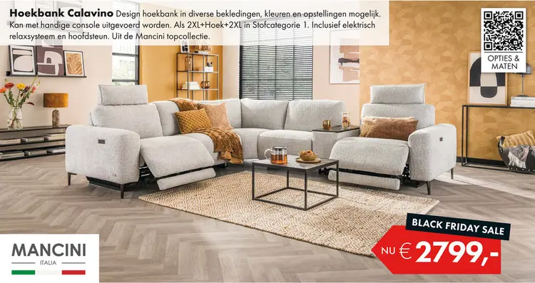 Aanbieding: Calavino hoekbank
