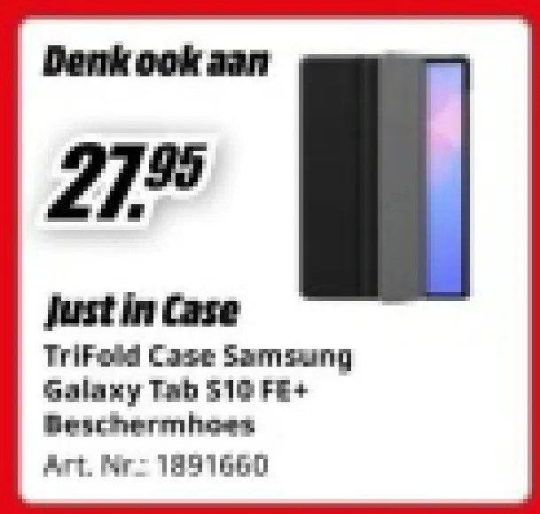 Aanbieding: Just in Case TriFold Case Samsung Galaxy Tab 