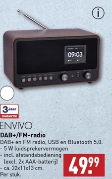 Aanbieding: ENVIVO DAB + / FM - radio