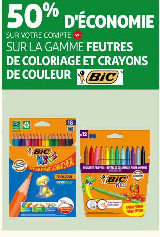 Promotie: Feutres de coloriage et crayons de couleur