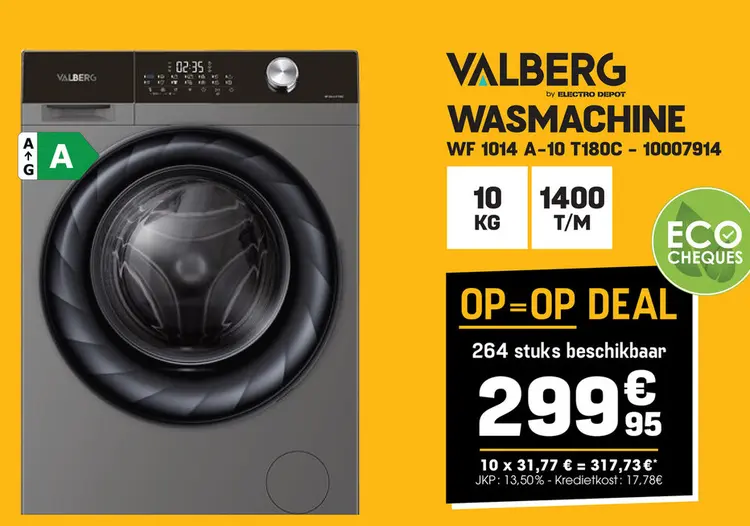 Promotie: Wasmachine wf 1014 a-10 t180c
