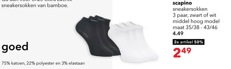 Aanbieding: sneakersokken