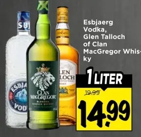 Vodka, Glen Talloch of Clan MacGregor Whisky