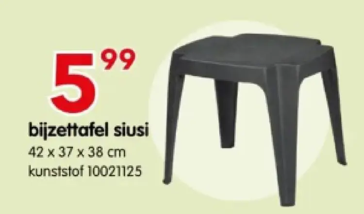 Promotie: bijzettafel siusi