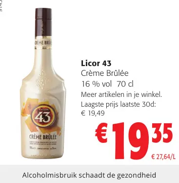 Promotie: Licor 43 Crème Brûlée