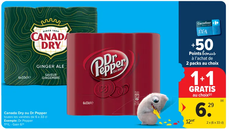 Offre: Canada Dry ou Dr Pepper