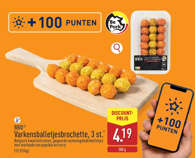 Promotie: Varkensballetjesbrochette