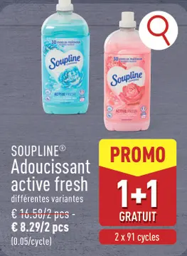 Offre: SOUPLINE® Adoucissant active fresh