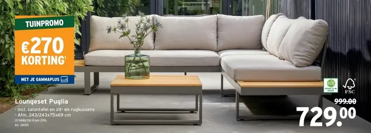 Promotie: Loungeset Puglia