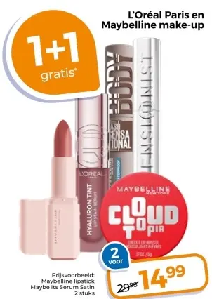 Aanbieding: L'Oréal Paris en Maybelline make-up