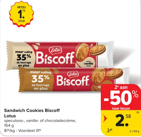 Promotie: Sandwich Cookies Biscoff