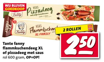 Aanbieding: Flammkuchendeeg XL of pizzadeeg met saus