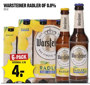 Aanbieding: Warsteiner radler of 0.0%