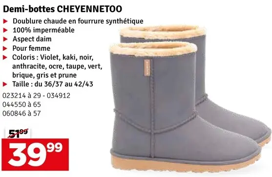 Offre: Demi-bottes CHEYENNETOO