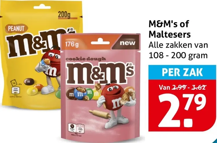 Aanbieding: M&M's of Maltesers