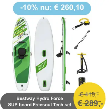 Aanbieding: Bestway Hydro Force SUP board Freesoul Tech set