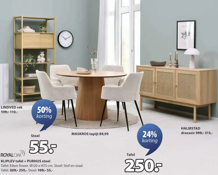 Aanbieding: KLIPLEV tafel + PURHUS stoel