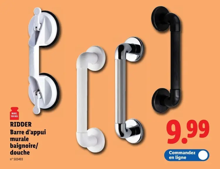Offre: Barre d'appui murale baignoire/douche