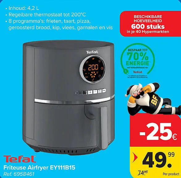 Aanbieding: Friteuse Airfryer EY111B15