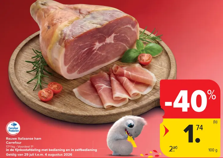 Promotie: Rauwe Italiaanse ham