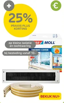 Aanbieding: kleine isolatie en tochtwering